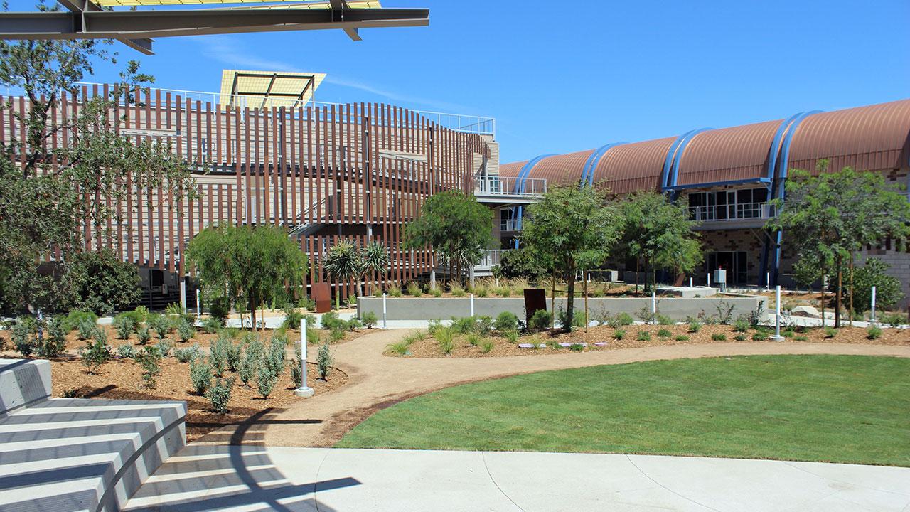 Exterior view of the Albert Robles Center for Water Recycling and Environmental learning, developed by Tetra Tech